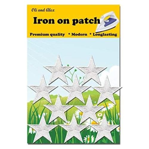 Parche Termoadhesivo Estrella Negra 10 Piezas Oli y Alex