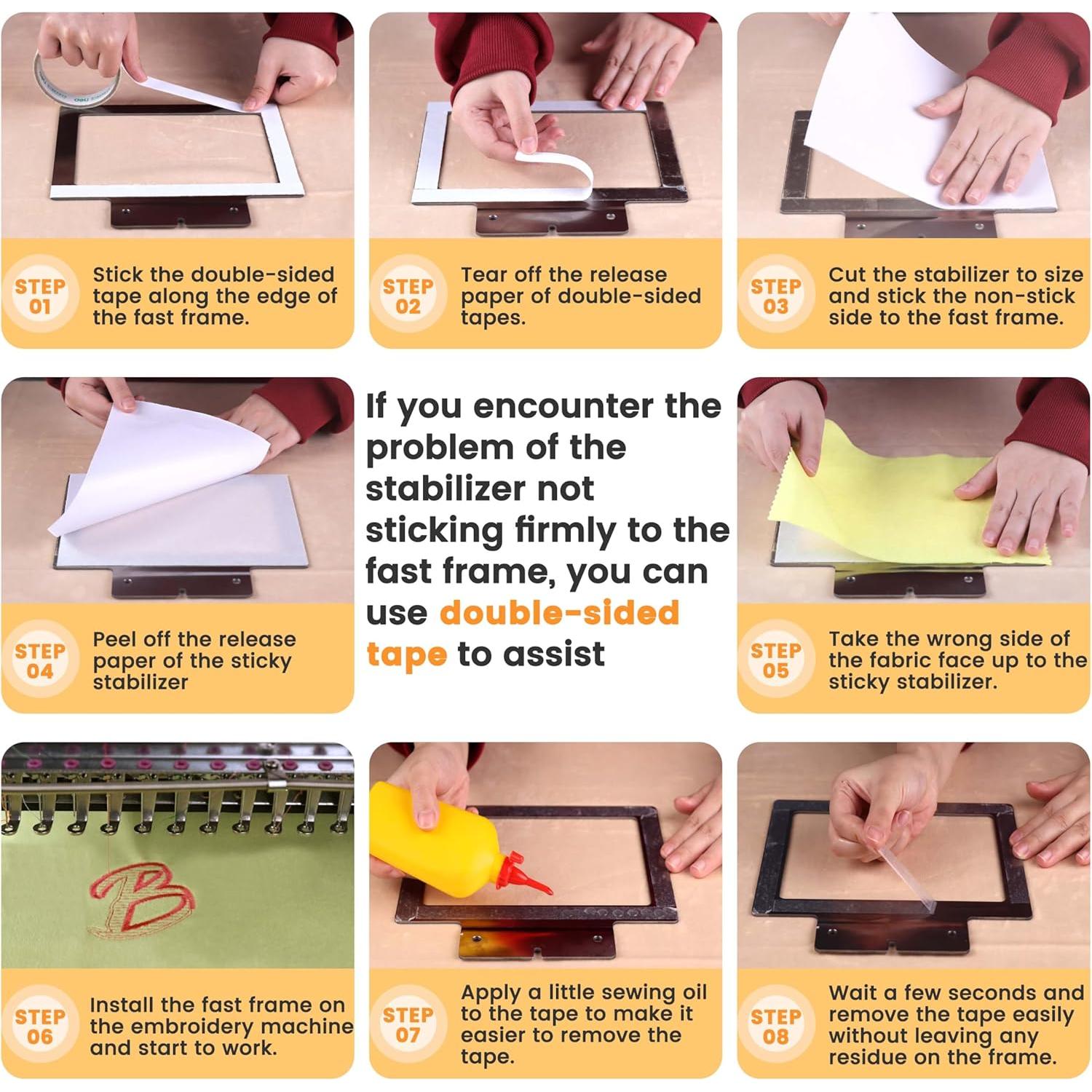 Estabilizador de Bordado Autoadhesivo New Brothread 30.48x27.43m