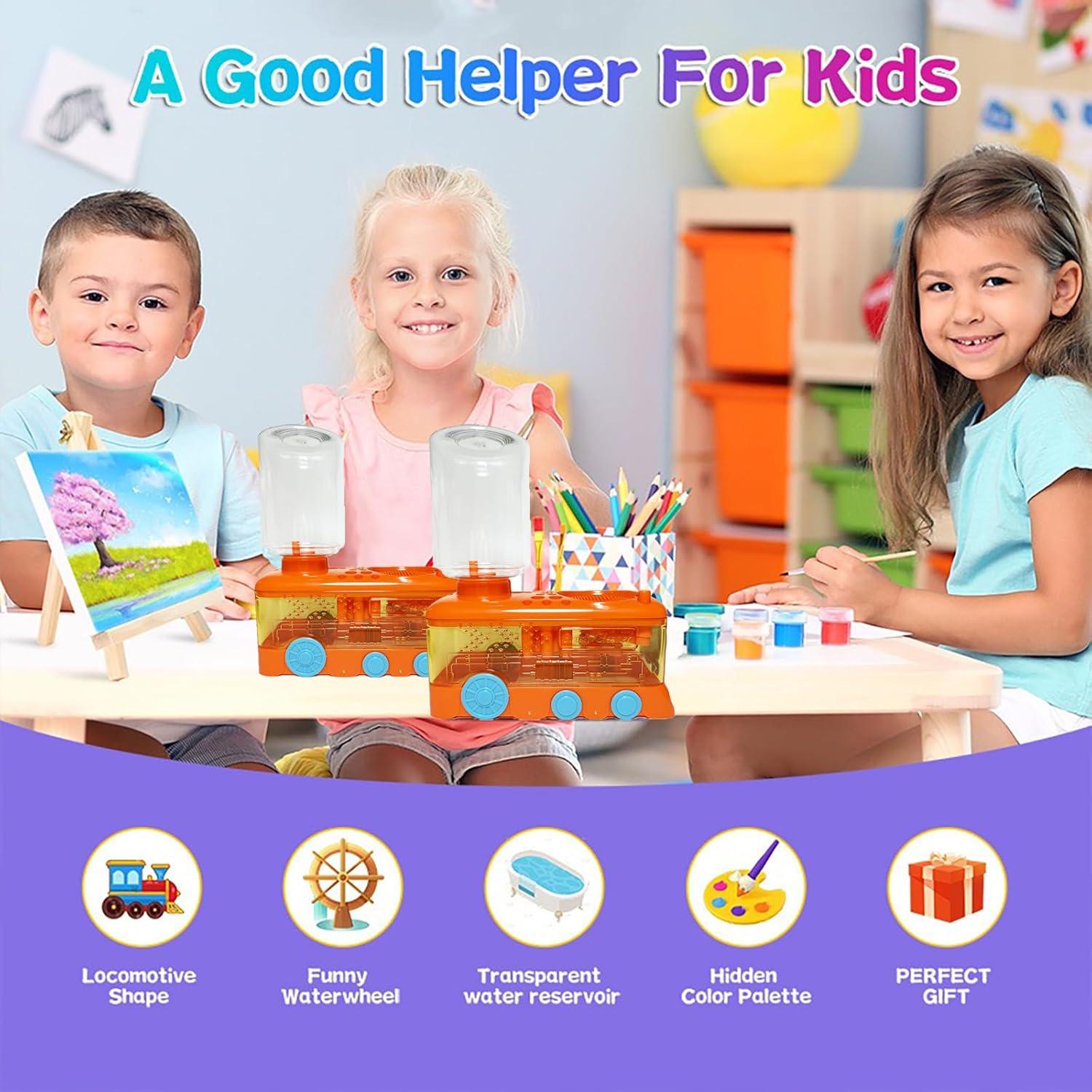 Limpiador de Pinceles WZWXXQ con Bandeja y Circulación de Agua 400ml