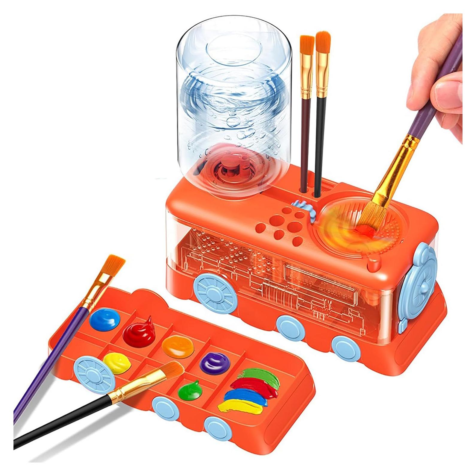 Limpiador de Pinceles WZWXXQ con Bandeja y Capacidad 400ml