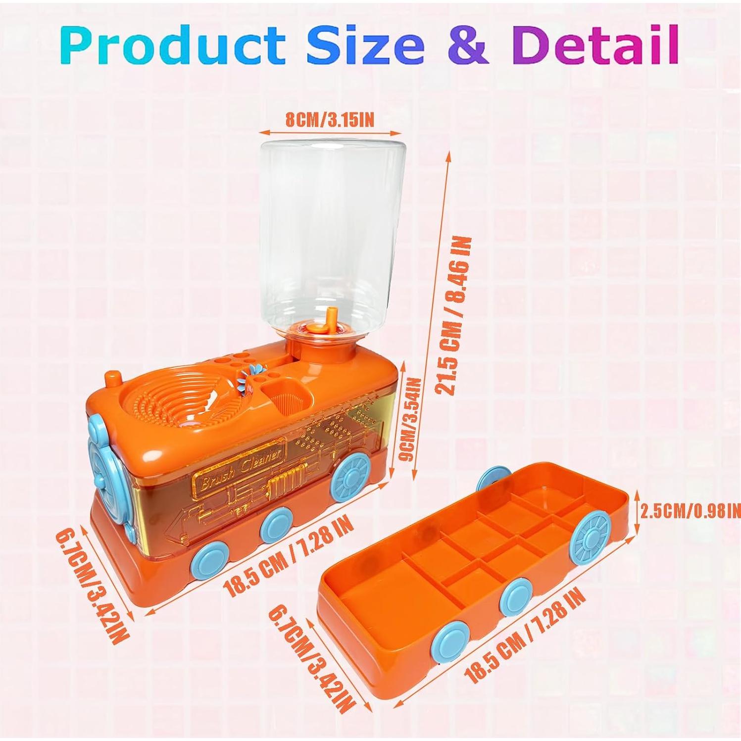 Limpiador de Pinceles WZWXXQ con Bandeja y Capacidad 400ml