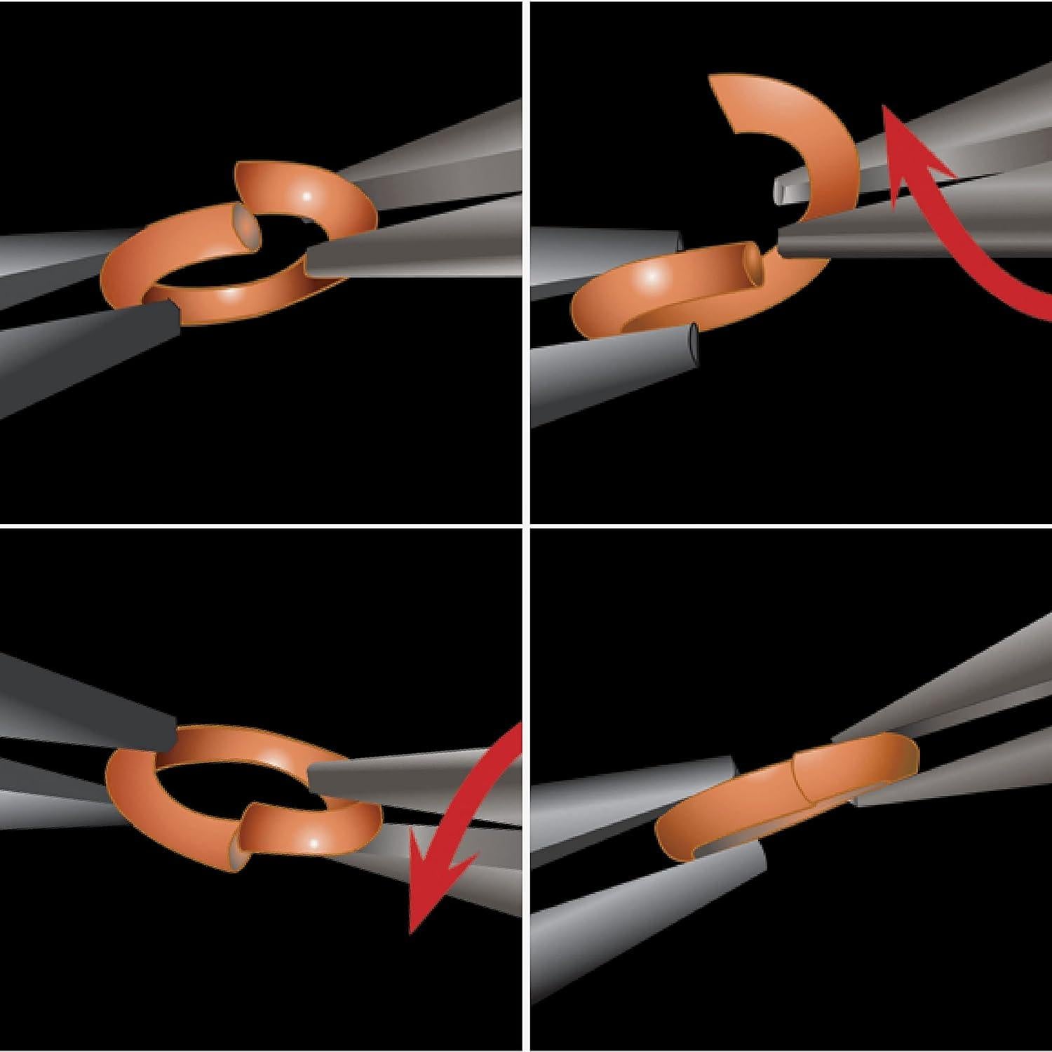 Anillas Abiertas The Beadsmith 4mm Cobre 144 Piezas 22 Gauge