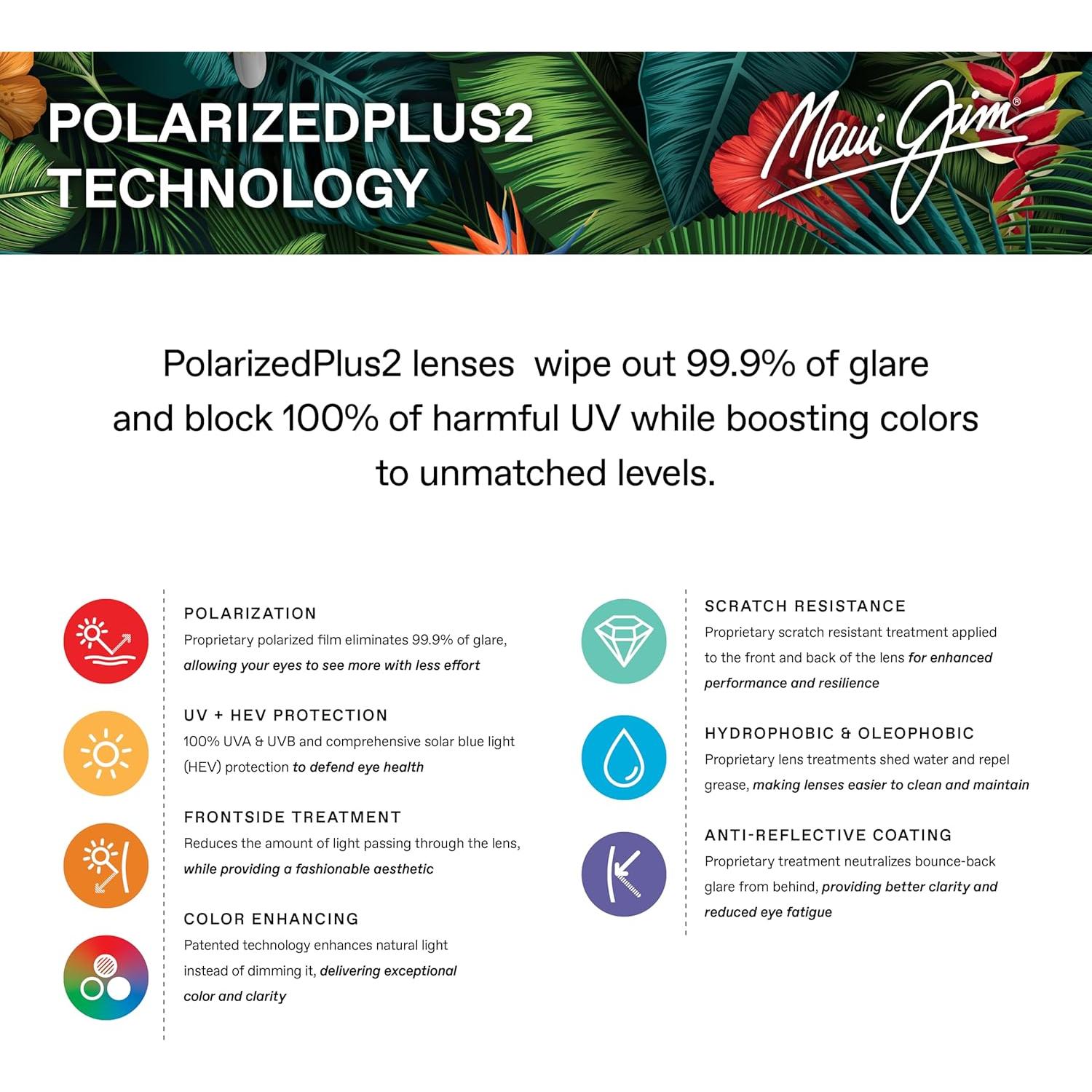 Gafas de sol polarizadas Maui Jim Baby Beach unisex 56mm