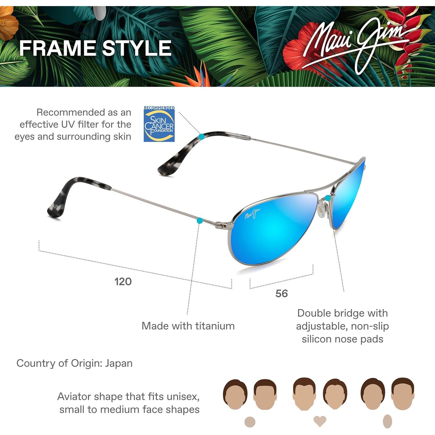 Gafas de sol polarizadas Maui Jim Baby Beach unisex 56mm