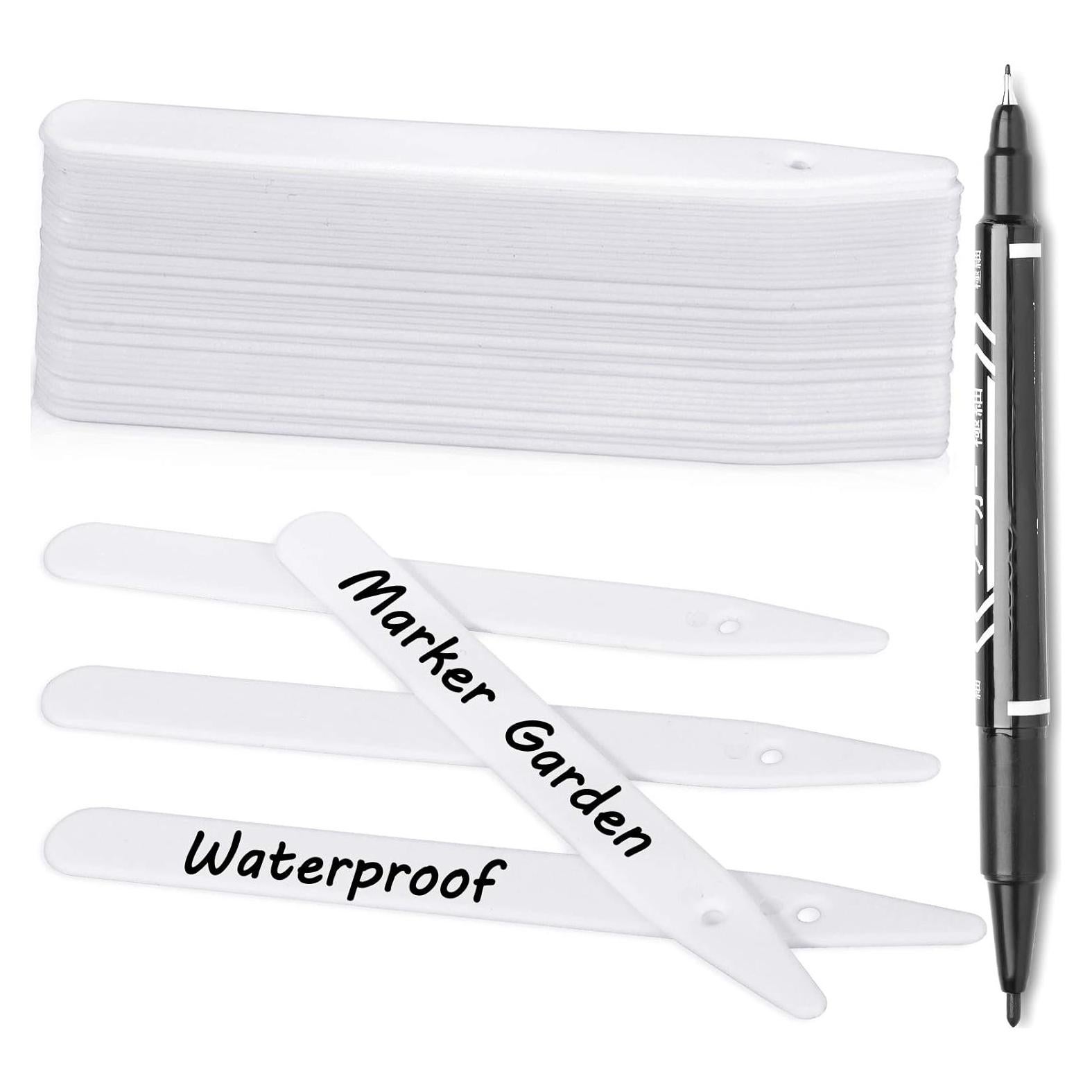 Etiquetas de Jardín Whaline 200 Pcs Blancas 10 CM Impermeables