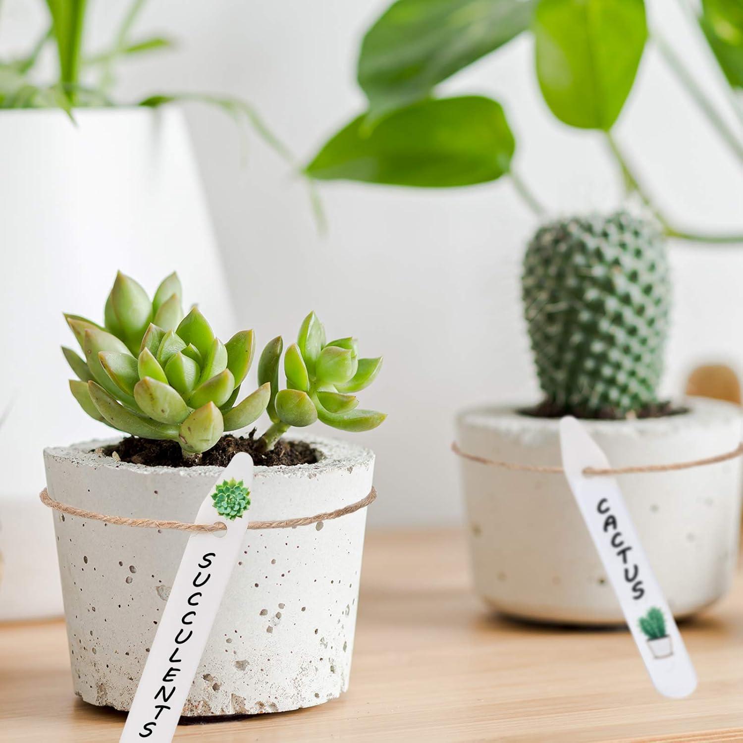 Etiquetas de Jardín Whaline 200 Pcs Blancas 10 CM Impermeables