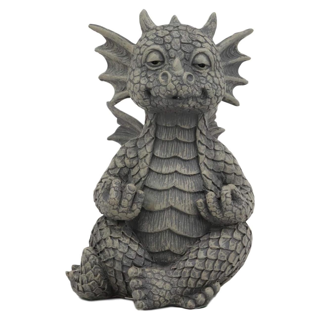 Estatua de Dragón Meditador Ebros 12.7 cm Resina Decorativa