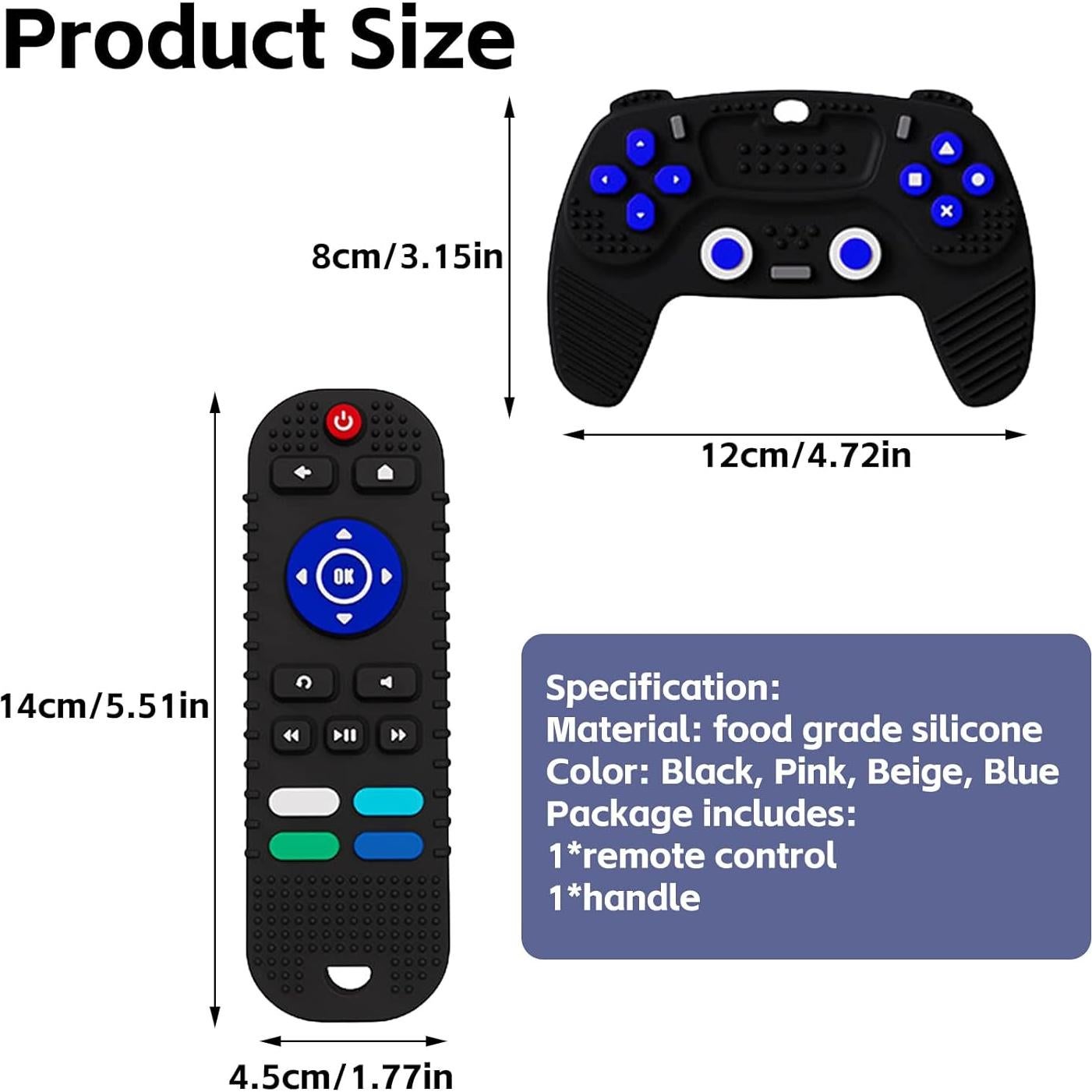 Juguetes de Mordedor para Bebés S-SNAIL de Silicona 2-Pack