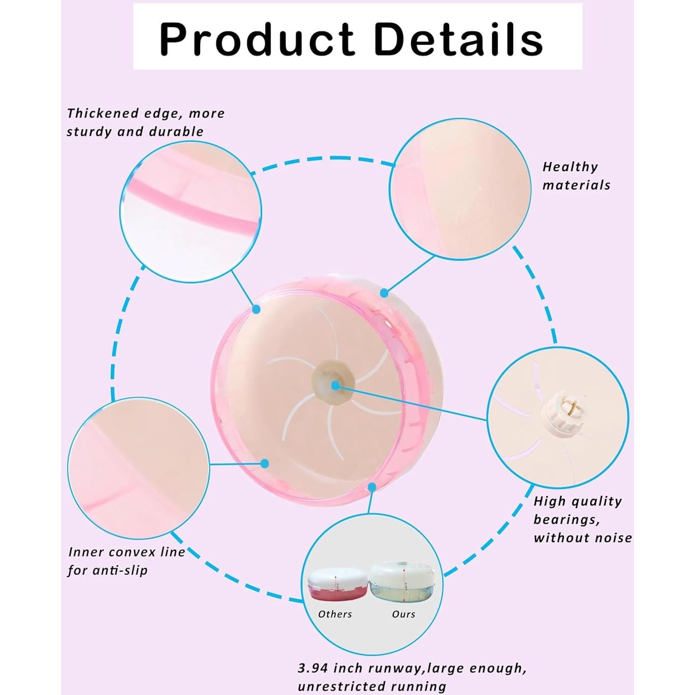 Rueda de Ejercicio Silenciosa para Hámster Sirvarni 22 cm