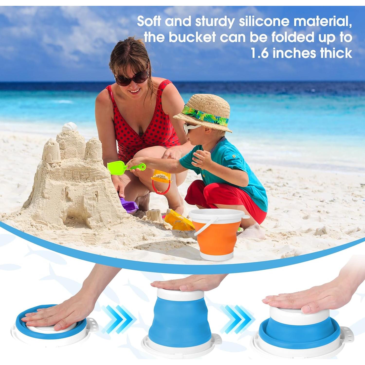 Red de Pesca Telescópica MultiOutools con Cubo Plegable - 2 Piezas