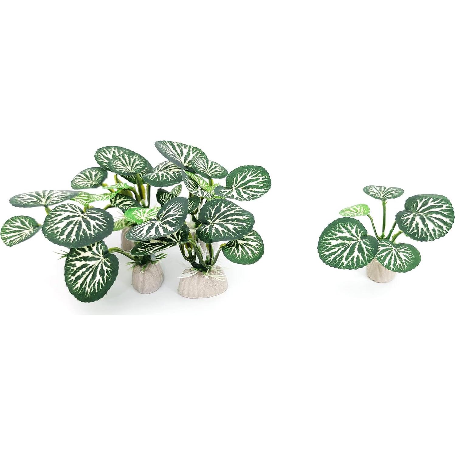 6 Plantas de Acuario Vtapliea de Seda Plástica Verde 5.08 cm