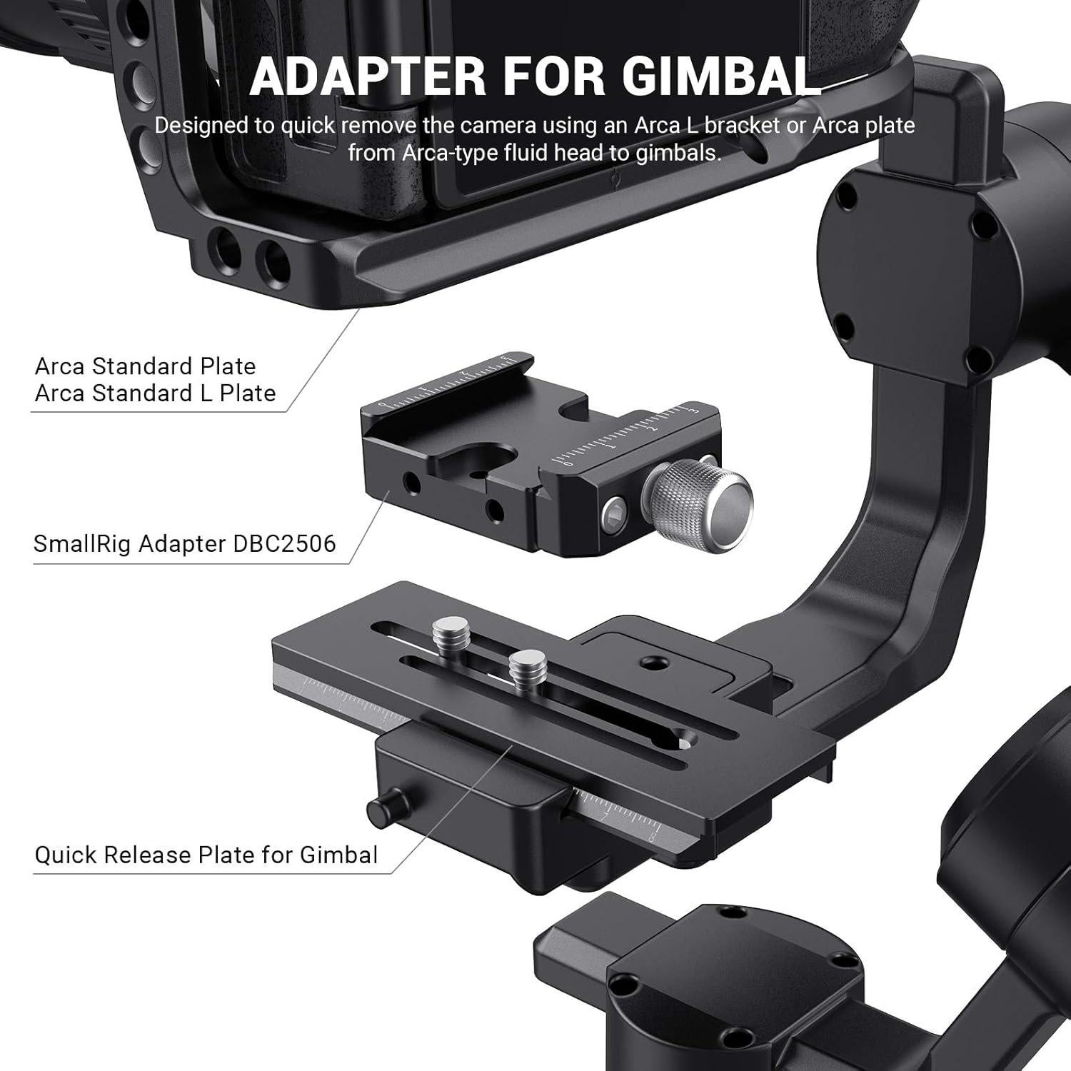 Abrazadera Rápida PequeñoRig DBC2506 para Gimbal DSLR