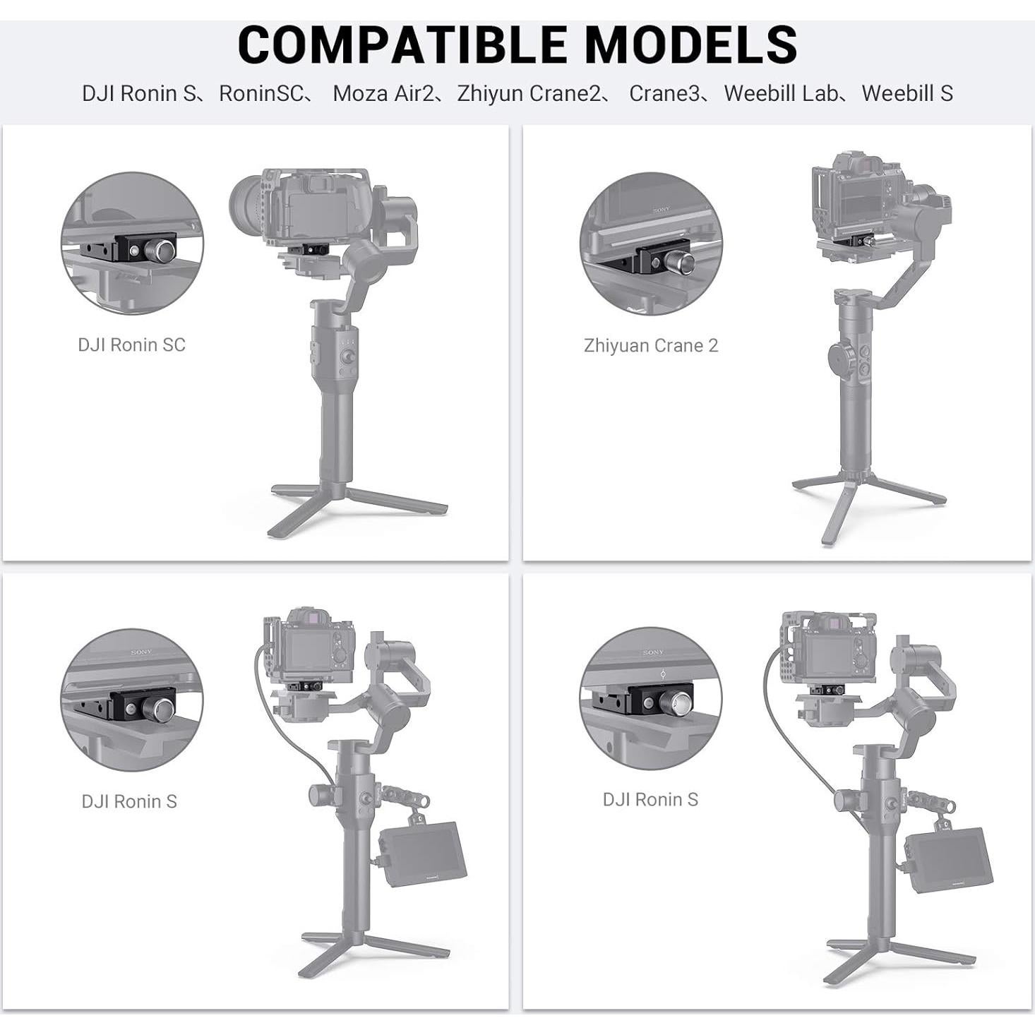 Abrazadera Rápida PequeñoRig DBC2506 para Gimbal DSLR