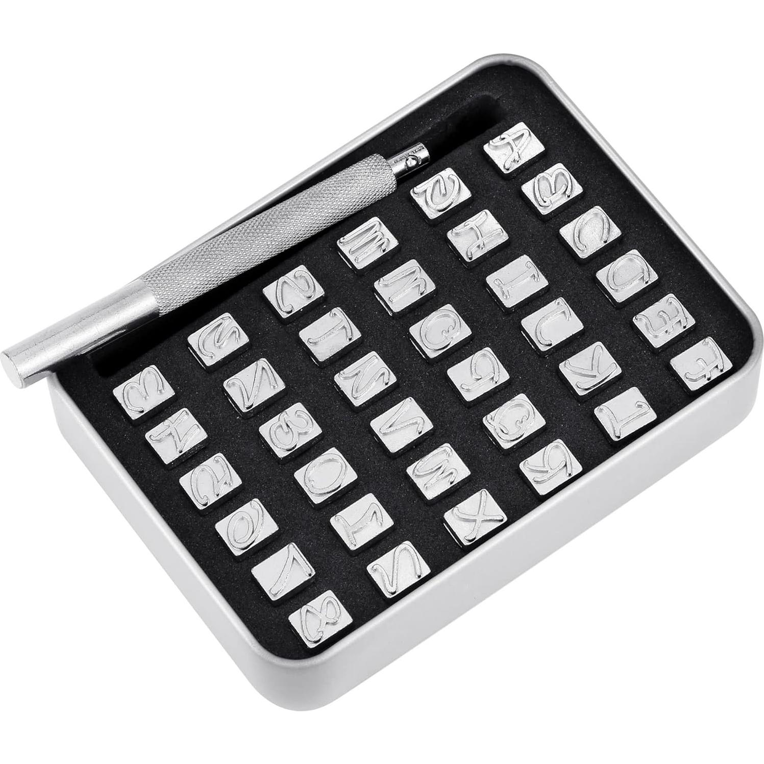 Juego de Sellos de Letras y Números Yoption 37 Piezas 6mm