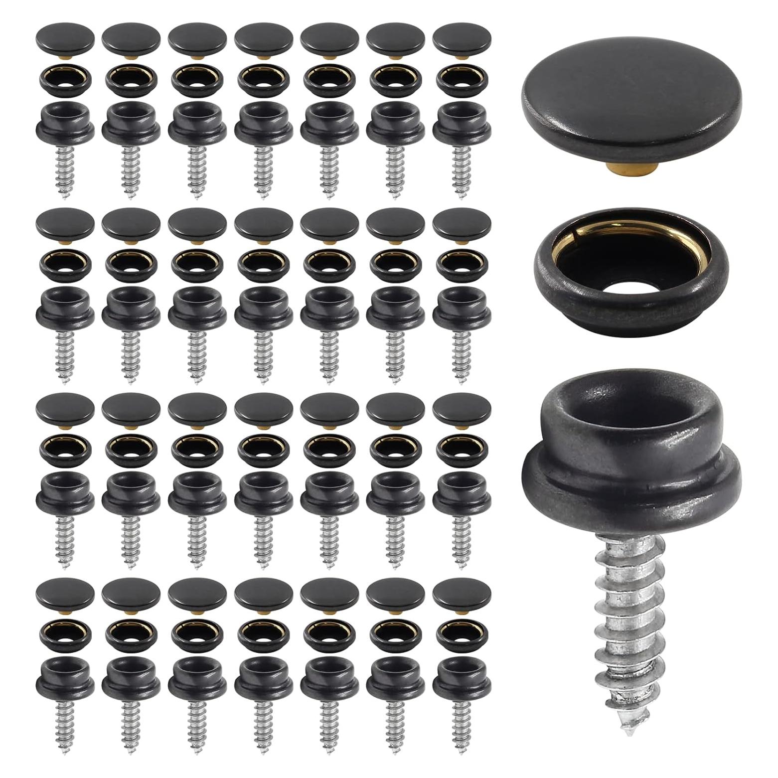 Kit 90 Tornillos de Acero Inoxidable Moicstiy 15mm Negro