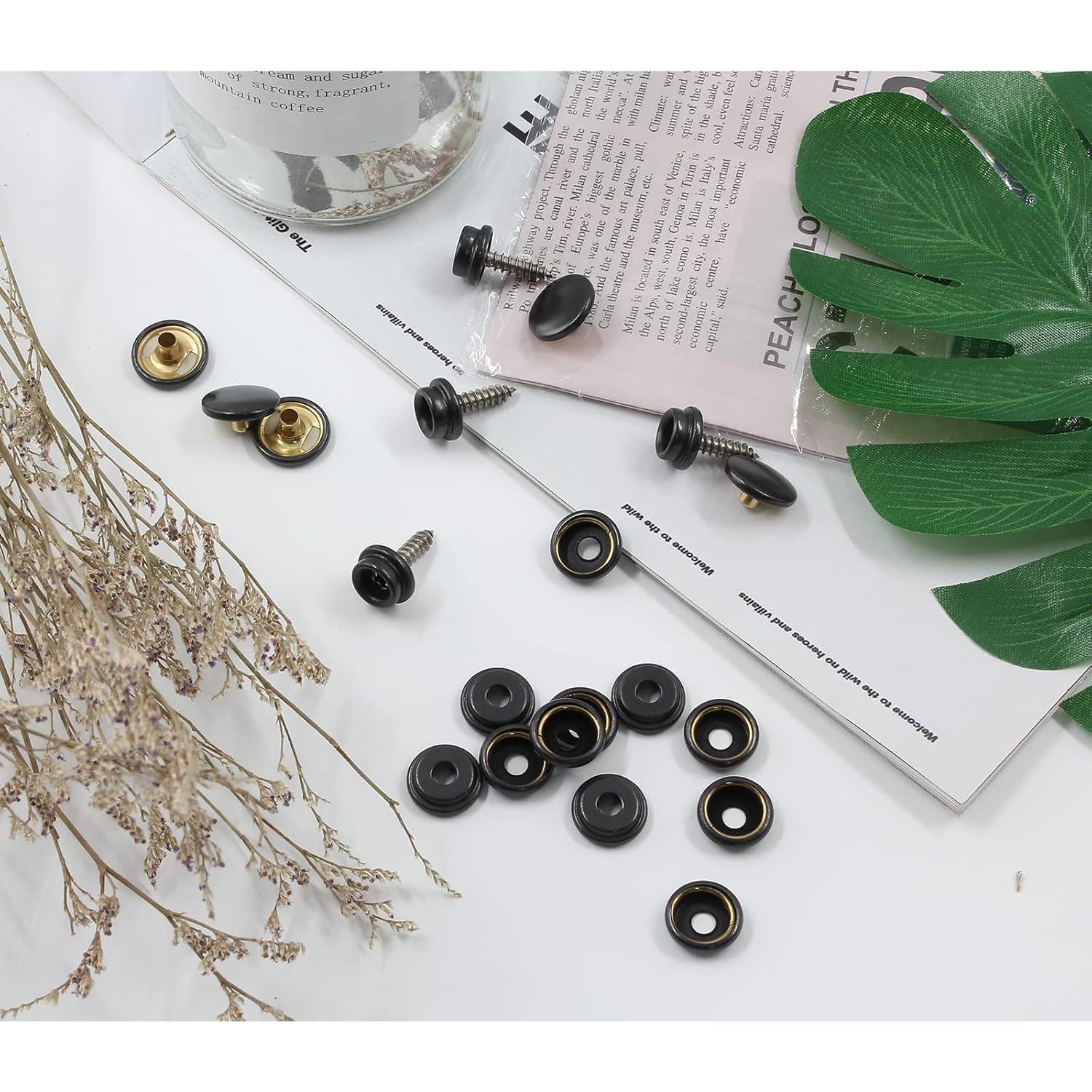 Kit 90 Tornillos de Acero Inoxidable Moicstiy 15mm Negro