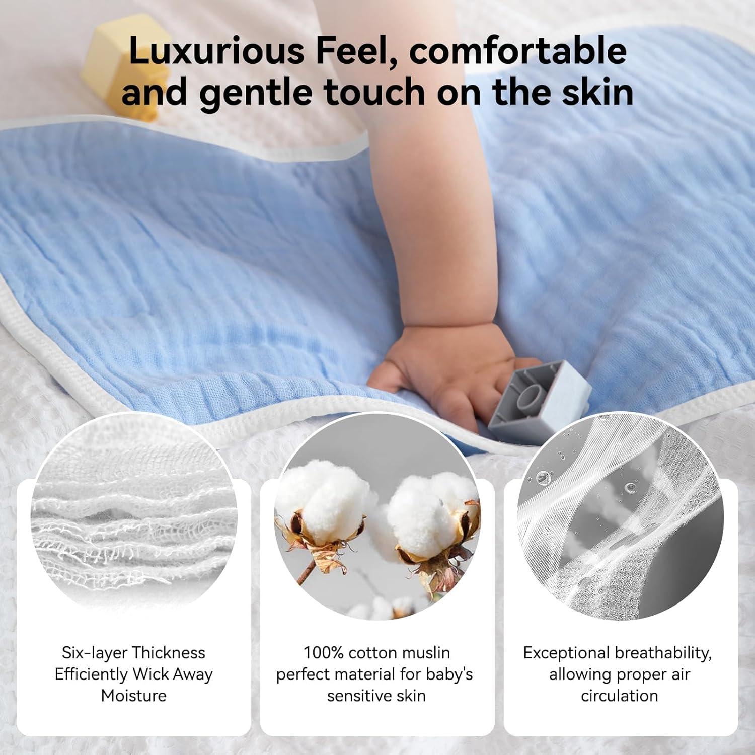 Paños de Eructo Synrroe 10 Piezas 100% Algodón 50.8x25.4cm