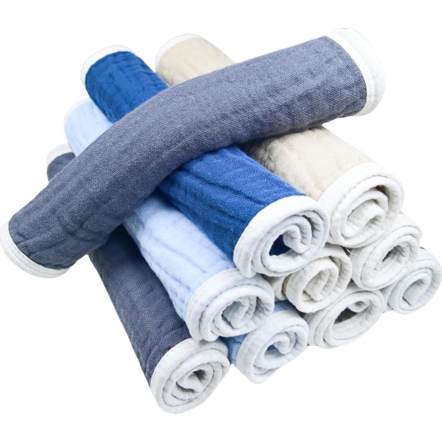 Paños de Eructo Synrroe 10 Piezas 100% Algodón 50.8x25.4cm