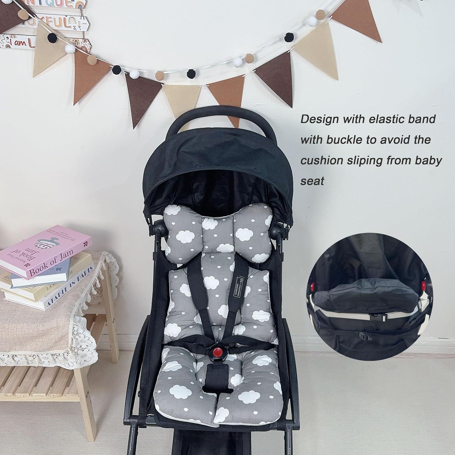 Cojín Almohadilla Universal para Asiento de Cochecito TP-231201-G2 - Nube Gris