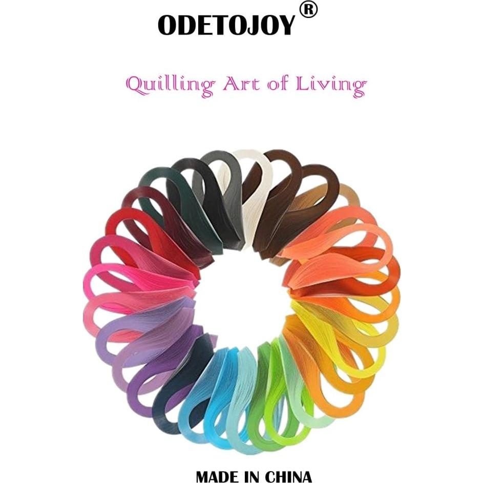 Tiras de Papel Quilling ODETOJOY 3mm 260 Tiras 26 Colores DIY