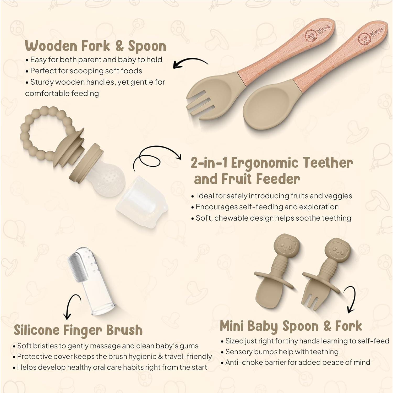 Juego de Alimentación O'doe 15 Piezas Silicona Bebé