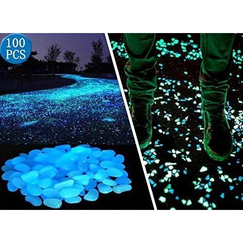 Guijarros Brillantes en la Oscuridad Hayodo - Azul 100 Pcs