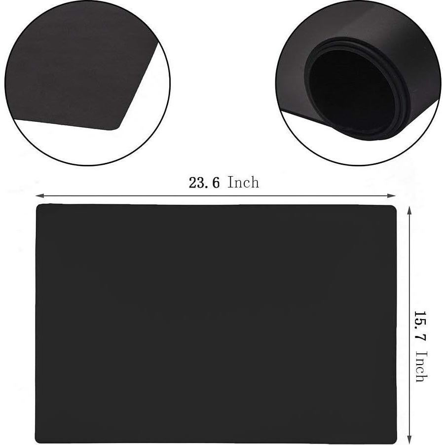 Mantel de Silicona Flexible Max2co 60x40cm Antideslizante Negro