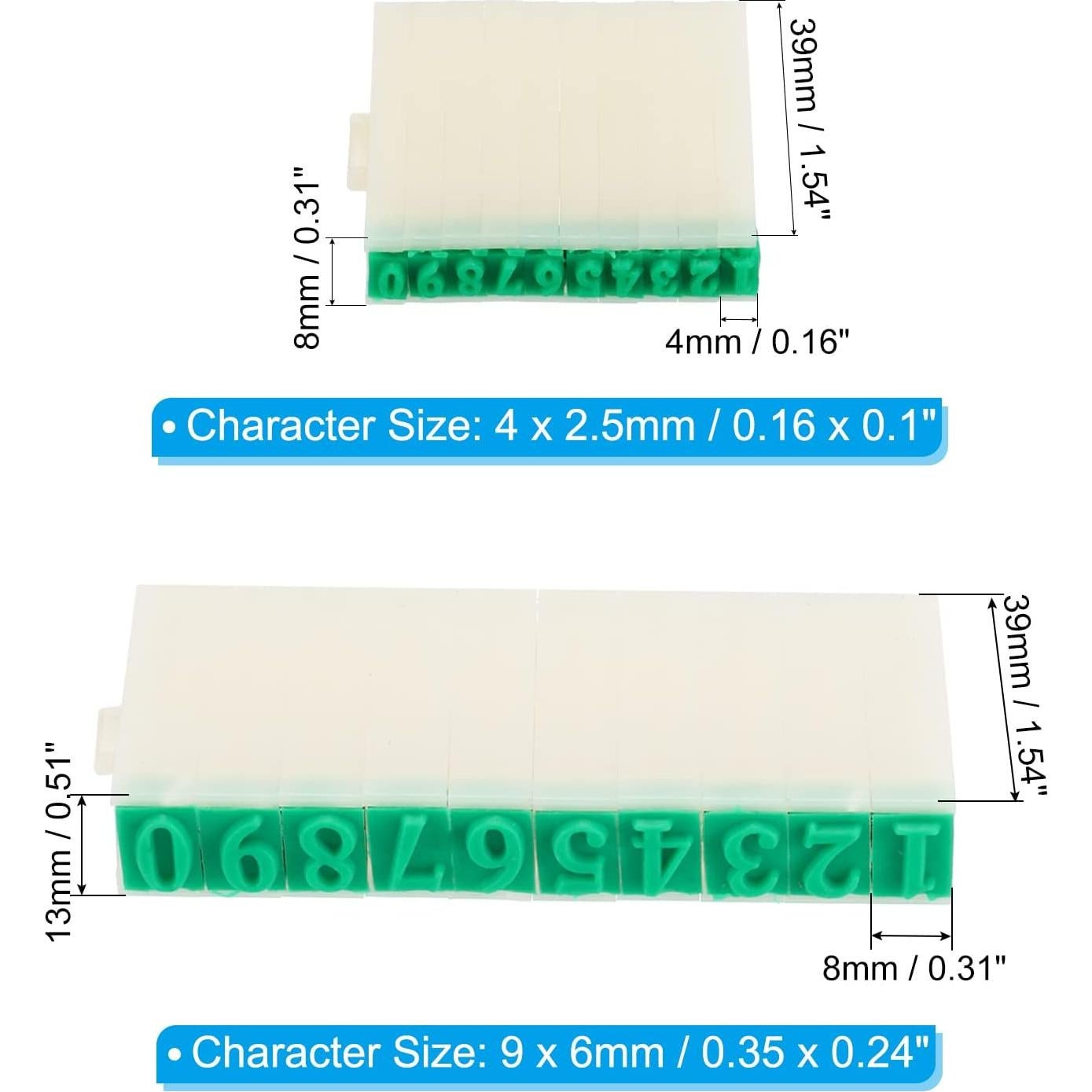 Sellos de Números Desmontables PATIKIL 0-9 para Manualidades