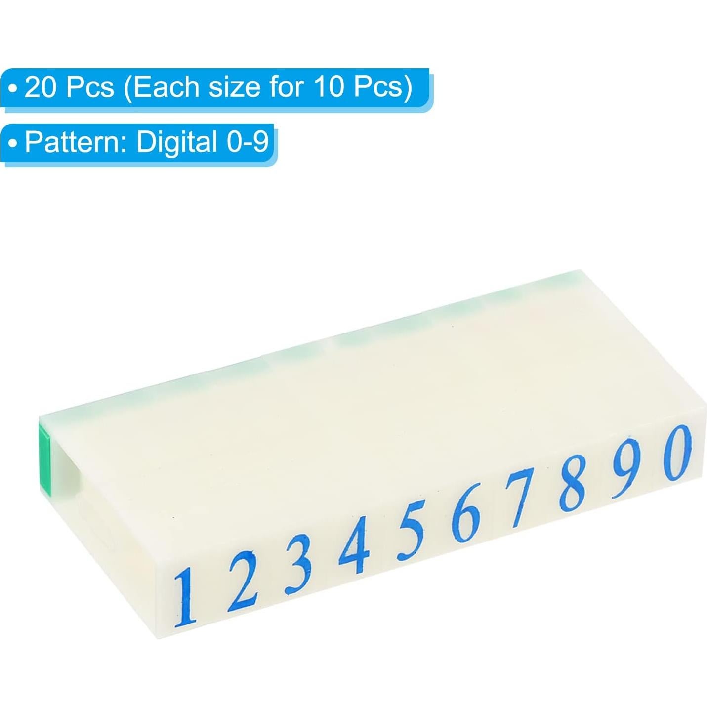 Sellos de Números Desmontables PATIKIL 0-9 para Manualidades