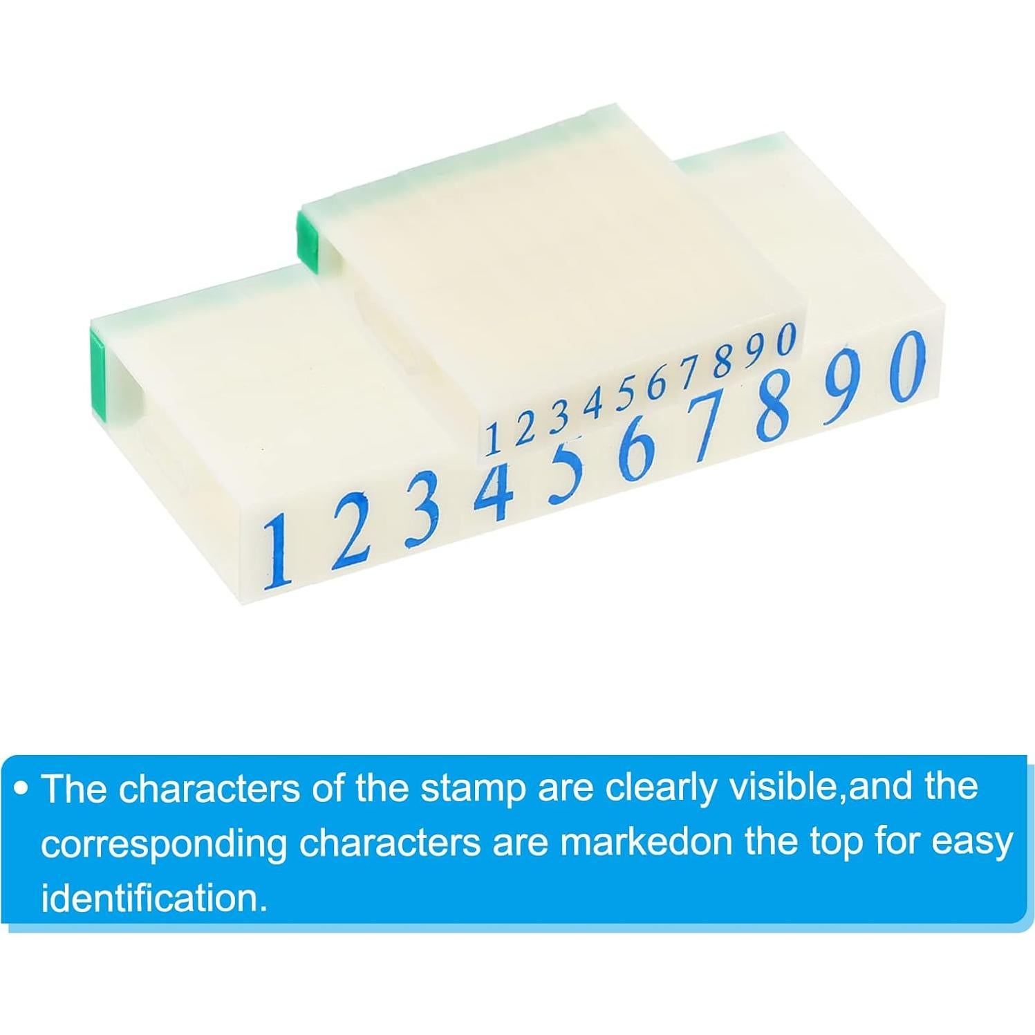 Sellos de Números Desmontables PATIKIL 0-9 para Manualidades