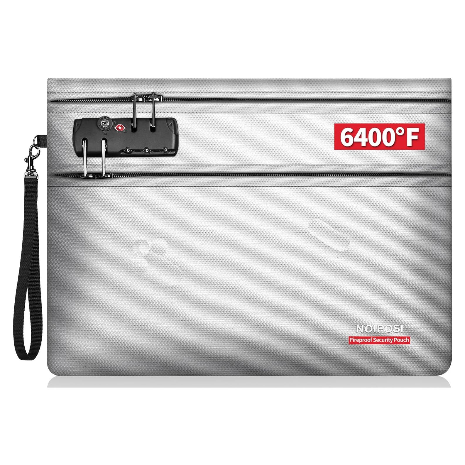 Bolsa Ignífuga Noiposi F05 12 Capas 32x24 cm Plata