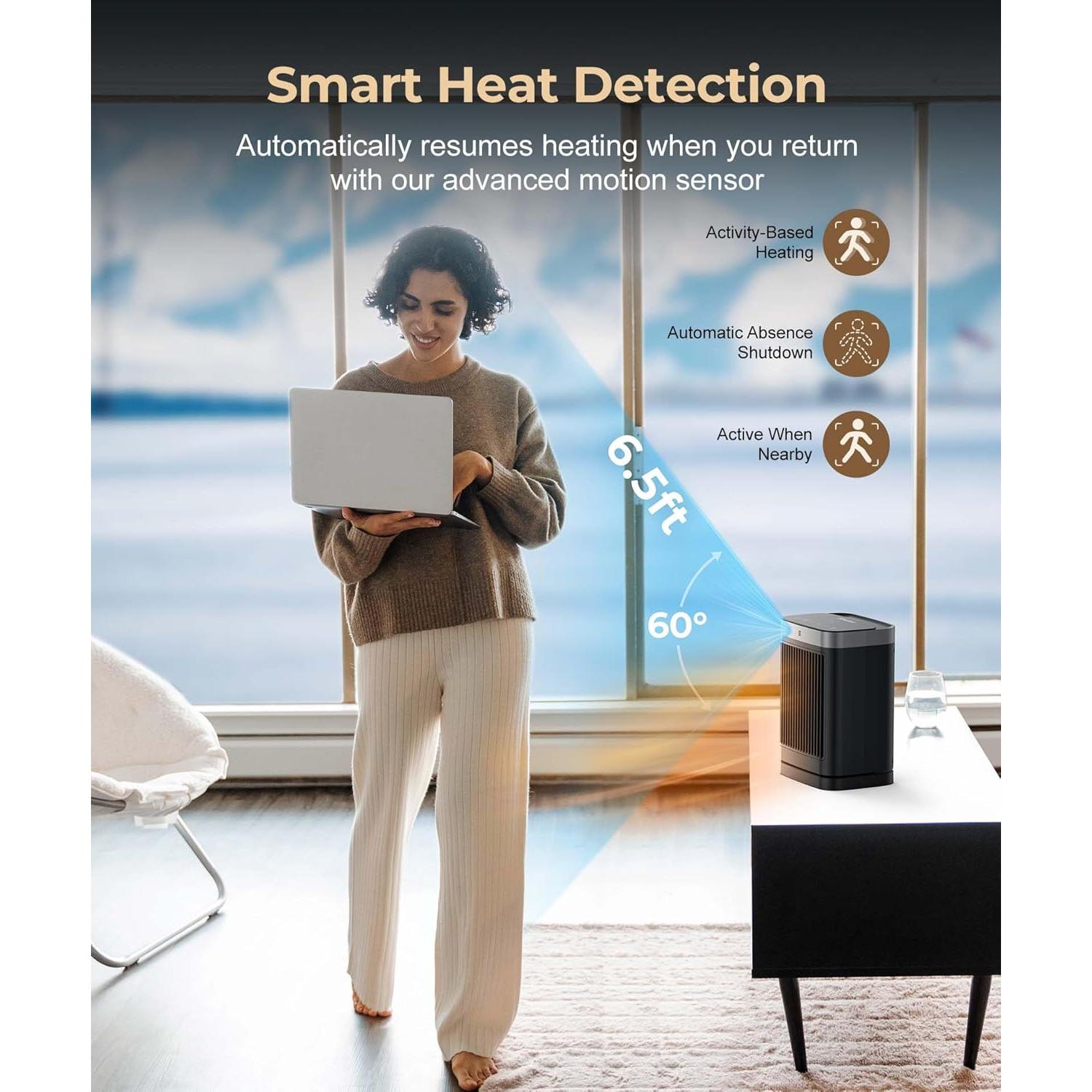 Calentador de espacio Abolee HP1503R 1500W con control remoto