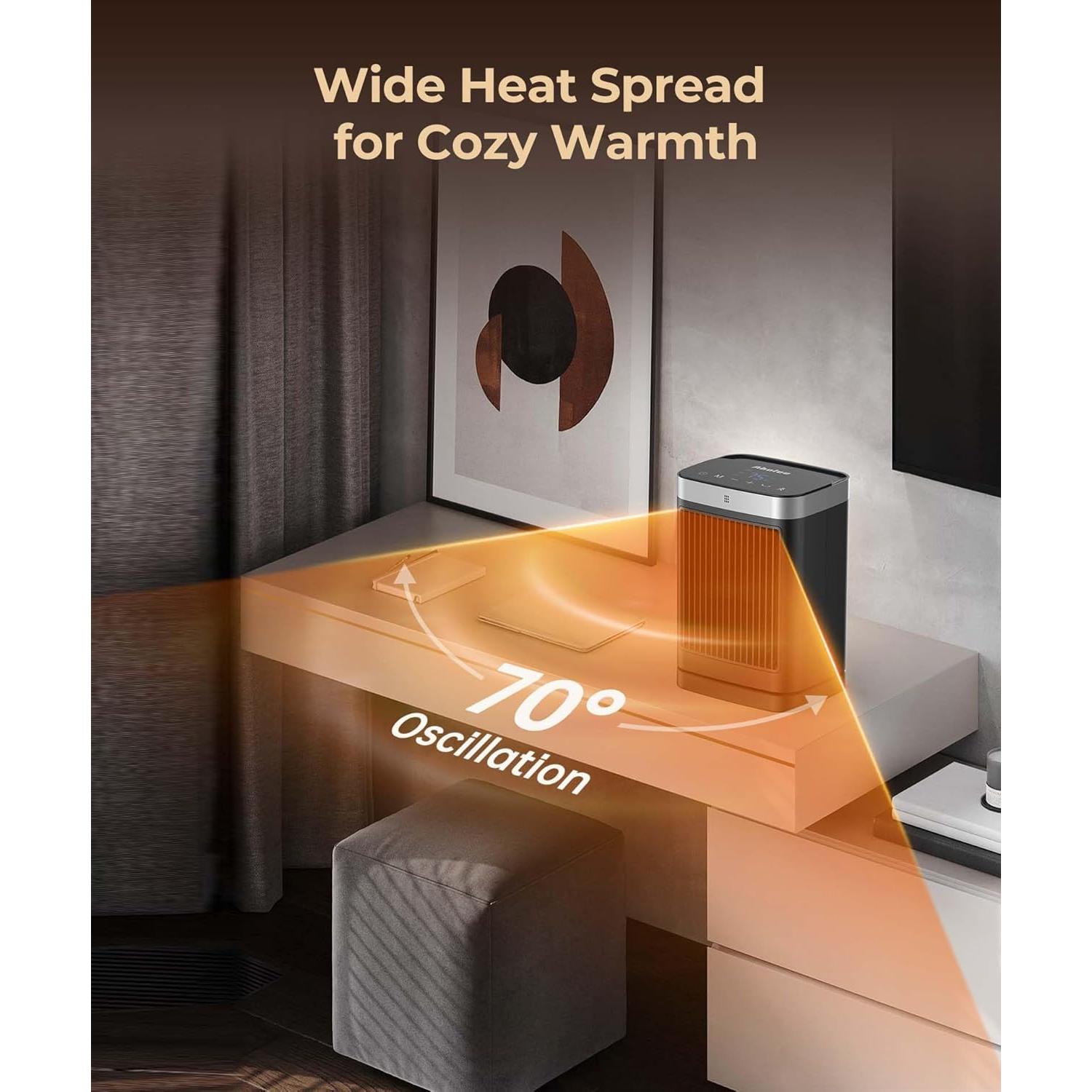 Calentador de espacio Abolee HP1503R 1500W con control remoto