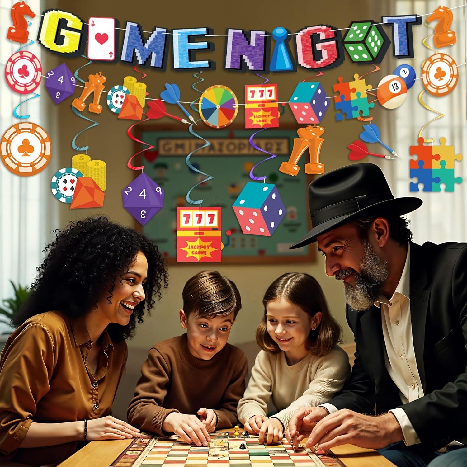 Banner Decorativo Noche de Juegos Familiar Innovoscape