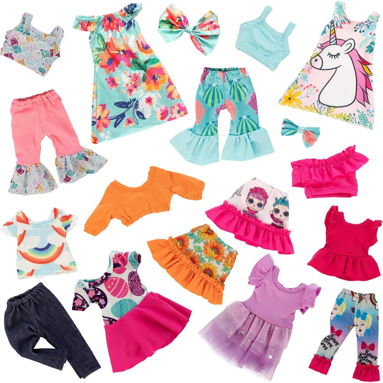 Ecore Fun 10 Conjuntos Ropa para Muñeca 36.83 cm Vestidos y Pijamas