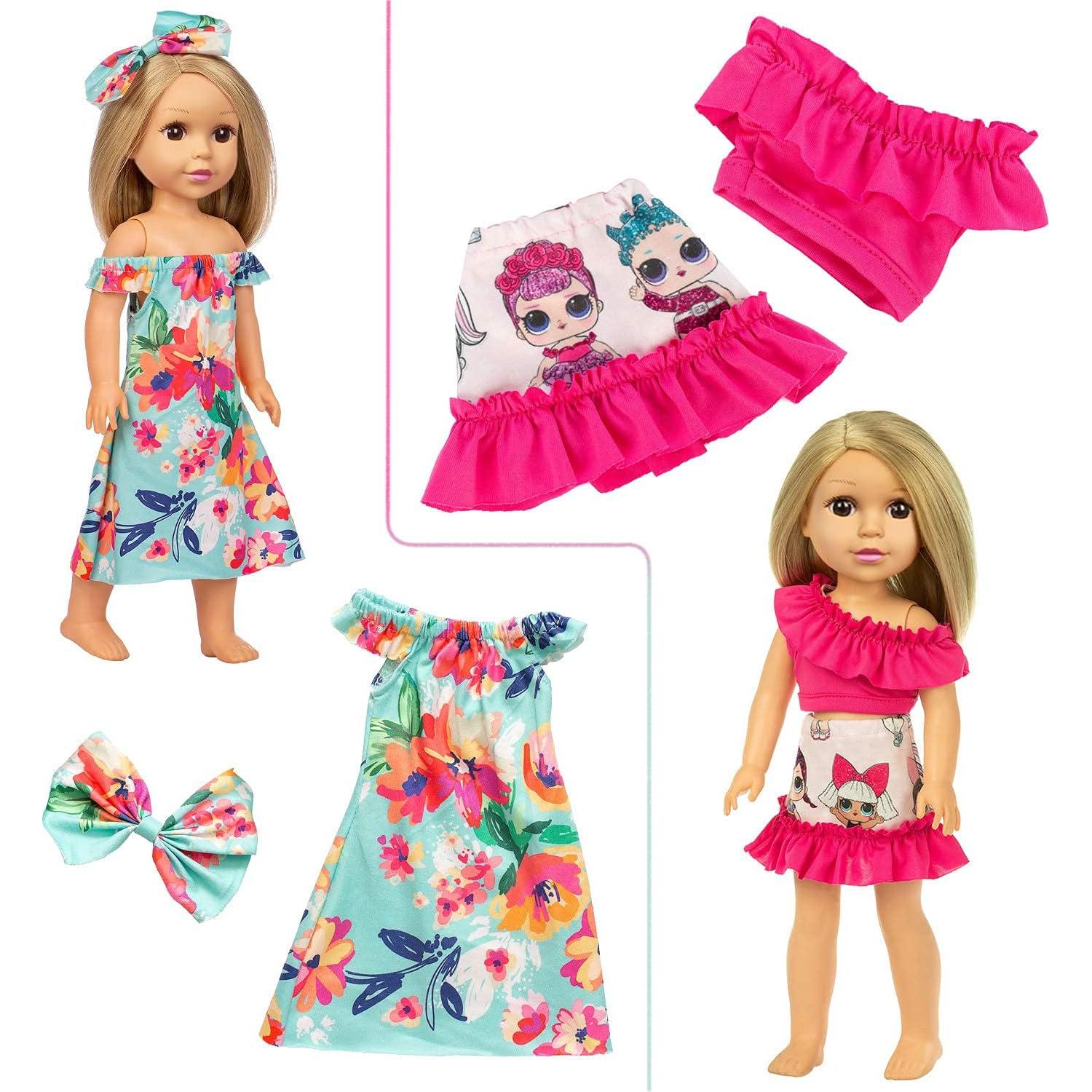 Ecore Fun 10 Conjuntos Ropa para Muñeca 36.83 cm Vestidos y Pijamas