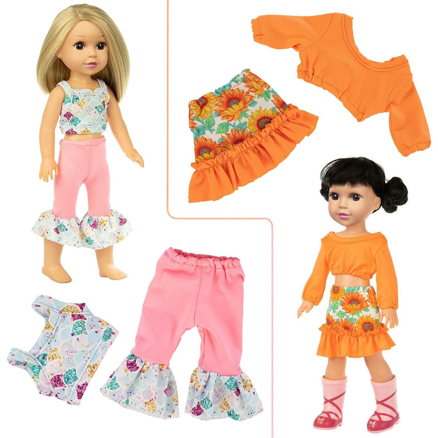 Ecore Fun 10 Conjuntos Ropa para Muñeca 36.83 cm Vestidos y Pijamas