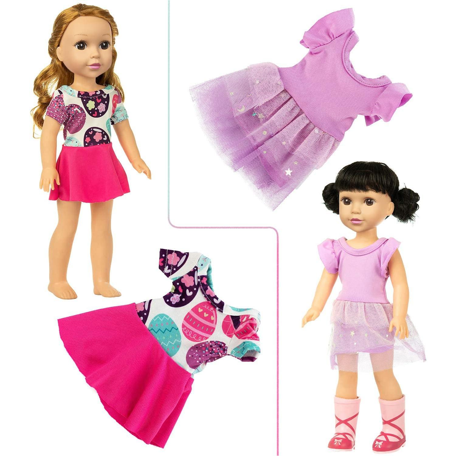 Ecore Fun 10 Conjuntos Ropa para Muñeca 36.83 cm Vestidos y Pijamas