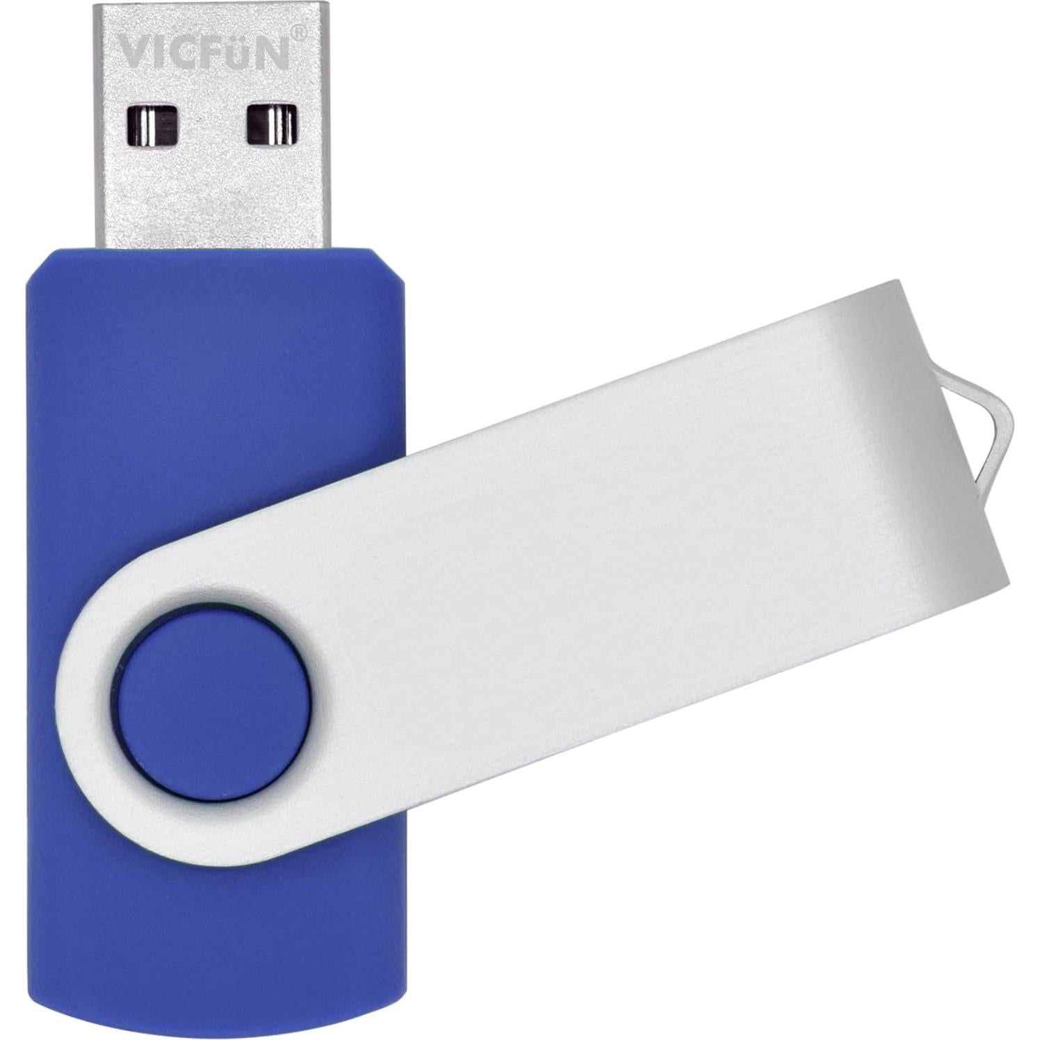 Memoria USB 8GB VICFUN Plegable Color Azul - Paquete de 10