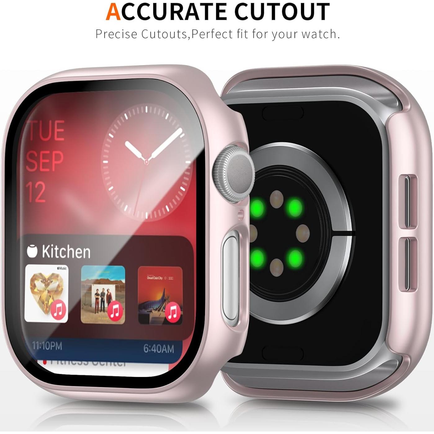 Paquete de 6 fundas BHARVEST para Apple Watch 10 42mm con vidrio templado