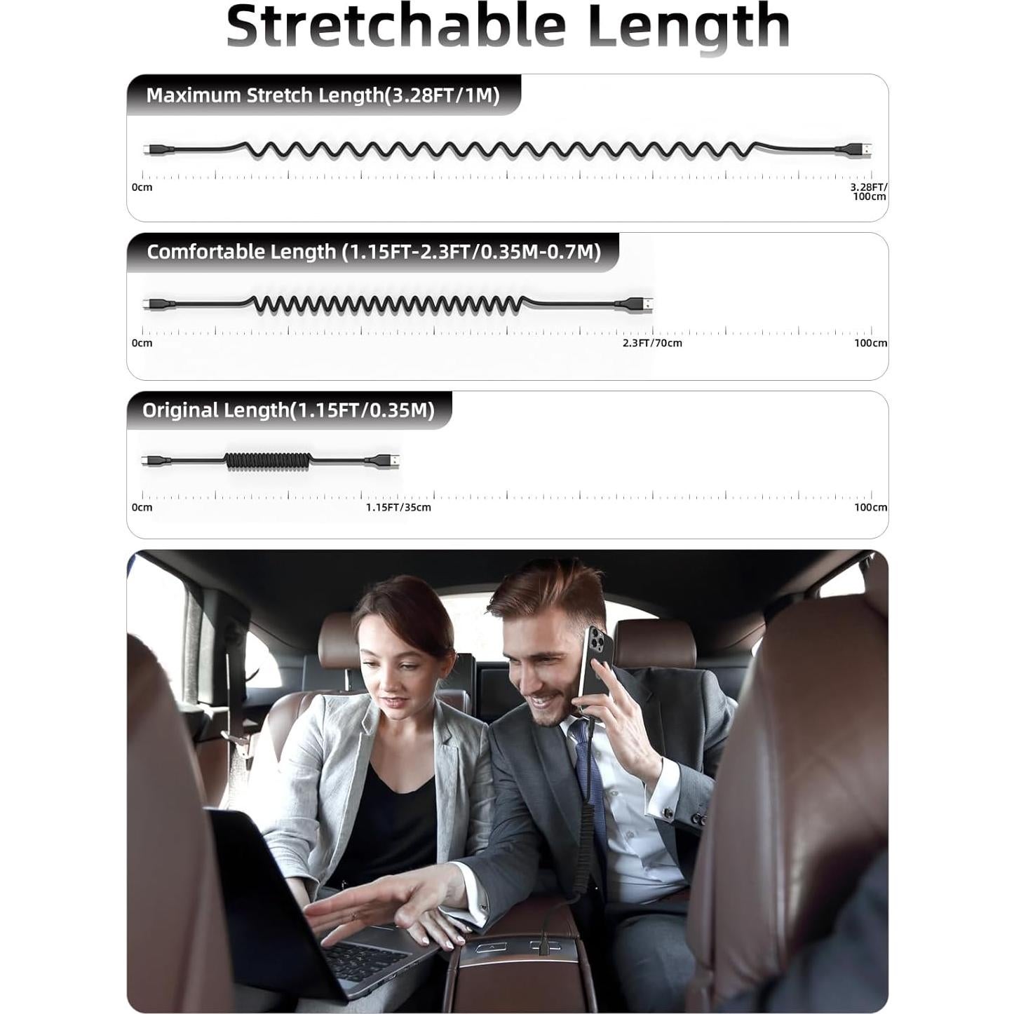 Cable USB C Carplay Rápido 0.91m Quickeep para iPhone