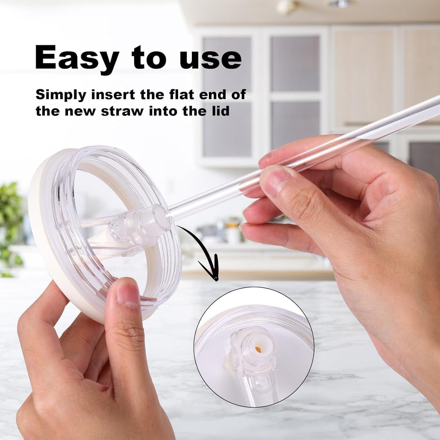 Popotes de Acero Inoxidable GL-Auking para Stanley Quencher 20oz - Paquete de 4