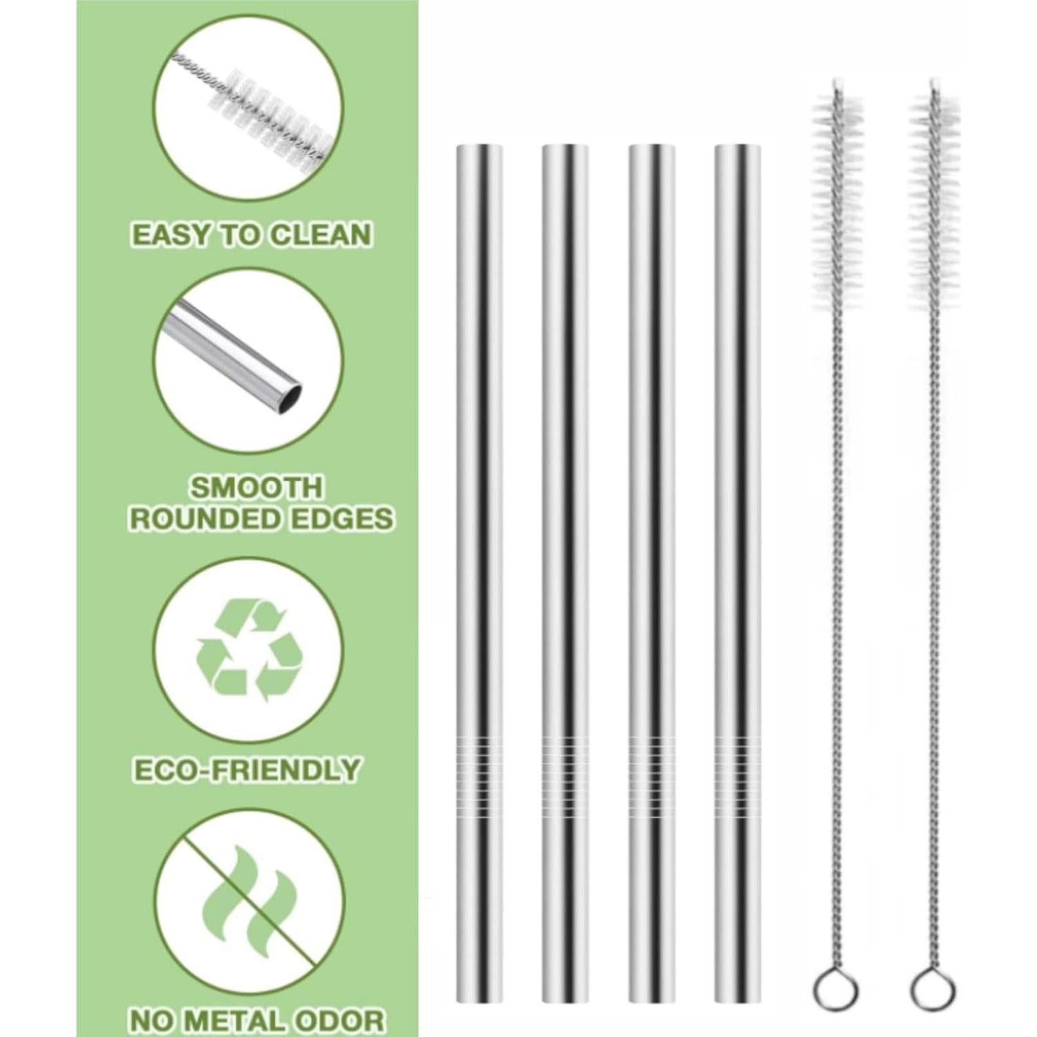 Popotes de Acero Inoxidable GL-Auking para Stanley Quencher 20oz - Paquete de 4