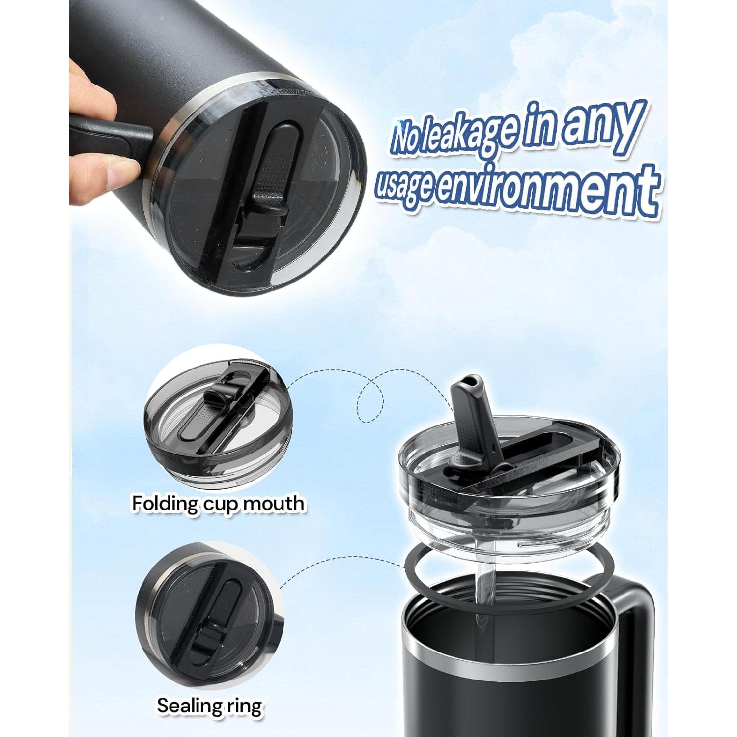 Tapa de repuesto Xrabbit para vaso Stanley 40 oz, a prueba de fugas