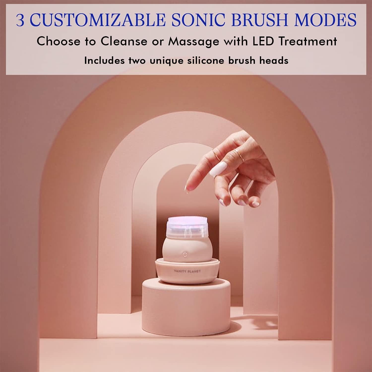 Cepillo Facial Sonic LED Azul Vanity Planet - Limpieza Profunda