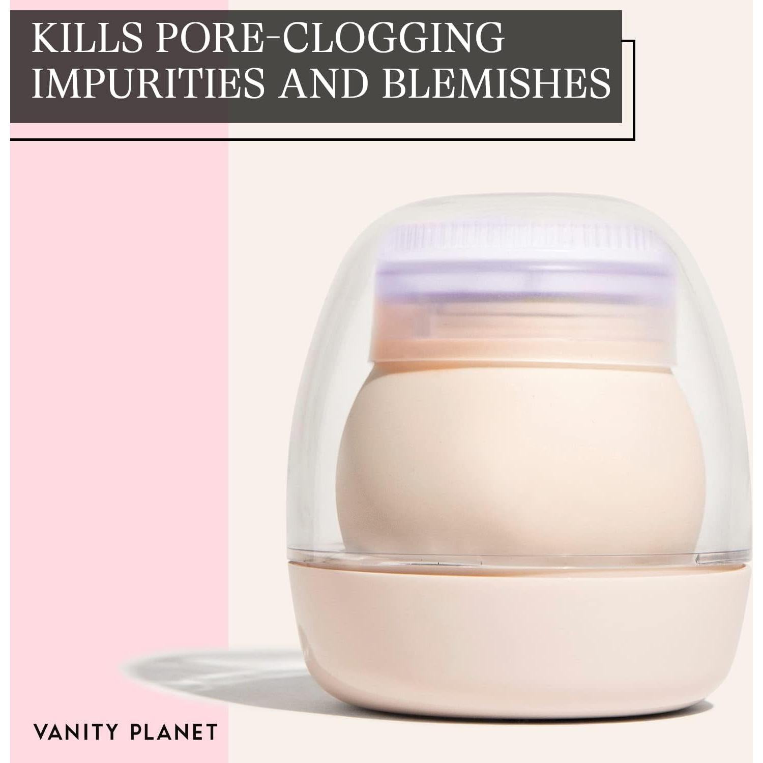 Cepillo Facial Sonic LED Azul Vanity Planet - Limpieza Profunda