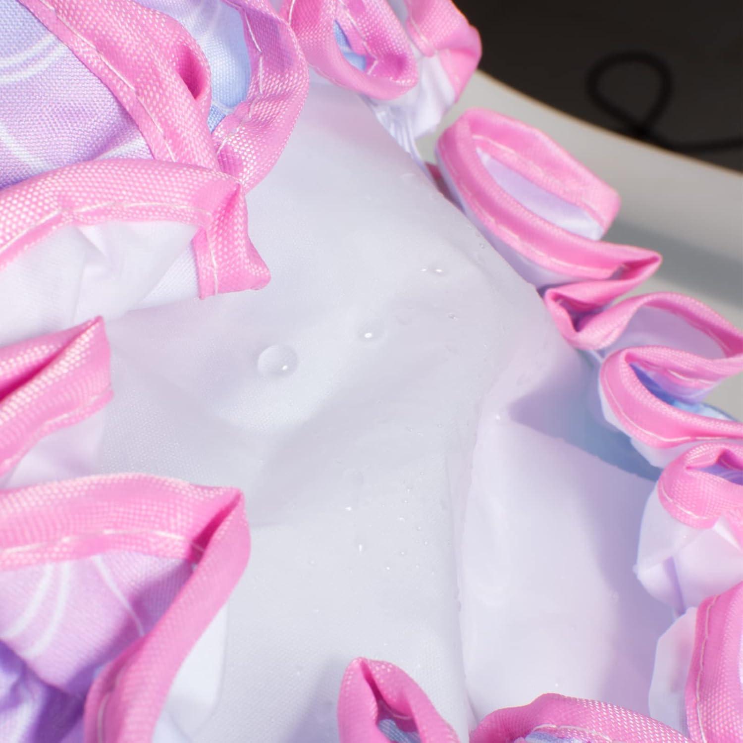 Gorro de Ducha Reutilizable Qeuly para Niños - 2 Piezas Galaxia y Sirena