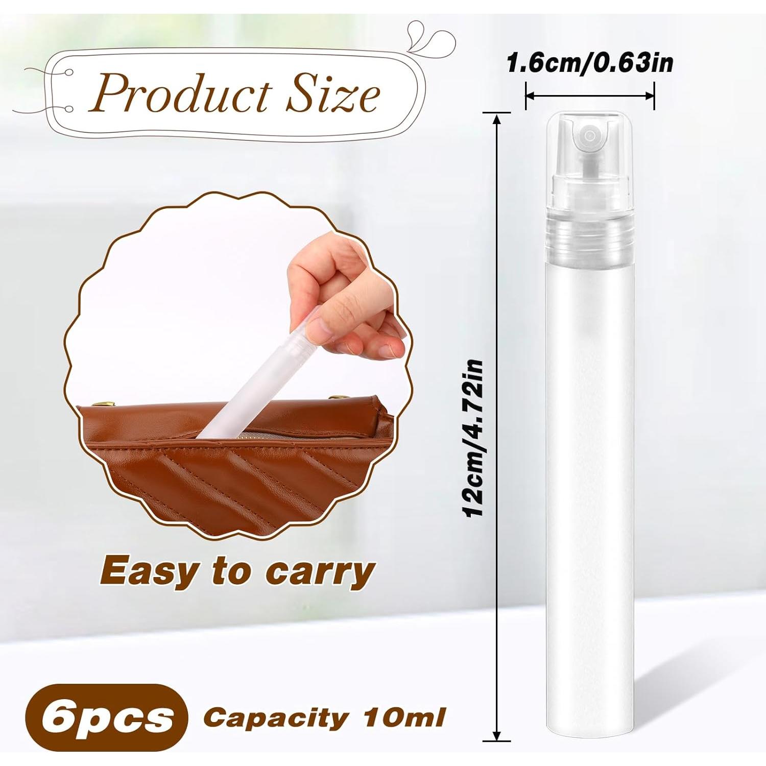 6 Botellas de Spray Rellenables Mozeat Lens 10ml Portátiles