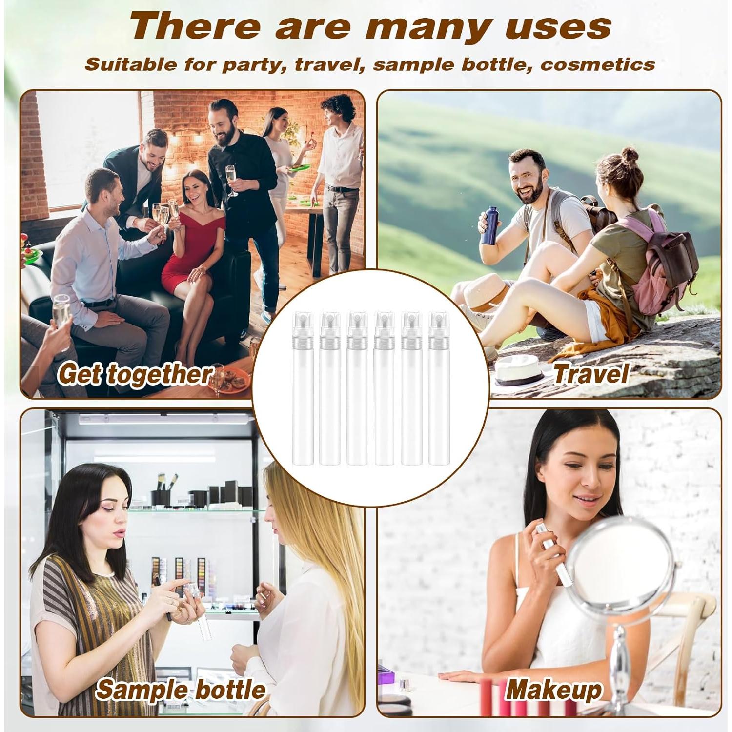 6 Botellas de Spray Rellenables Mozeat Lens 10ml Portátiles