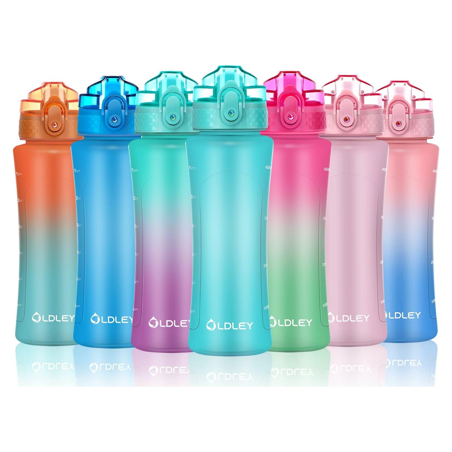 Botella de Agua Oldley para Niños 0.44 L con Popote Menta